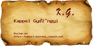 Kappel Gyöngyi névjegykártya